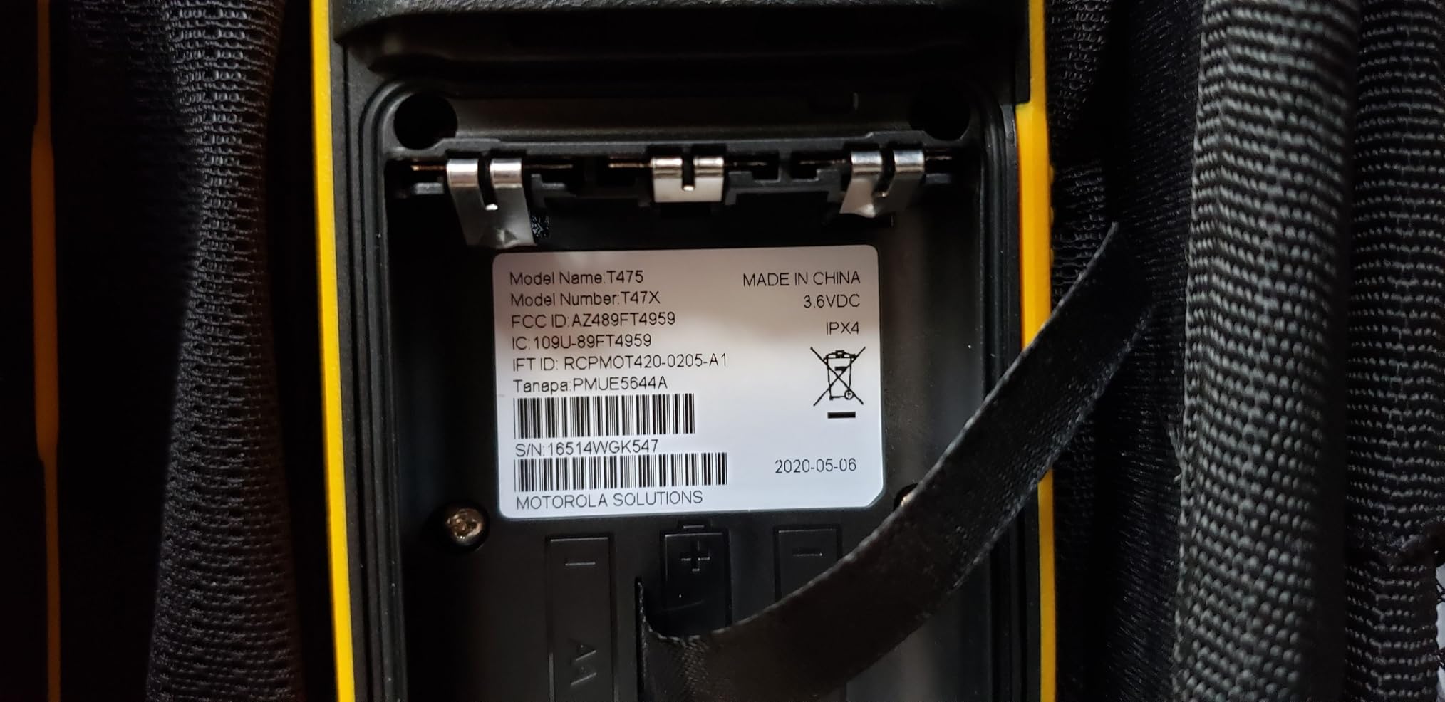 Motorola Solutions Talkabout T475 Extreme Two-Way Radio Black W/Yellow Rechargeable Two Pack customer photo 1
