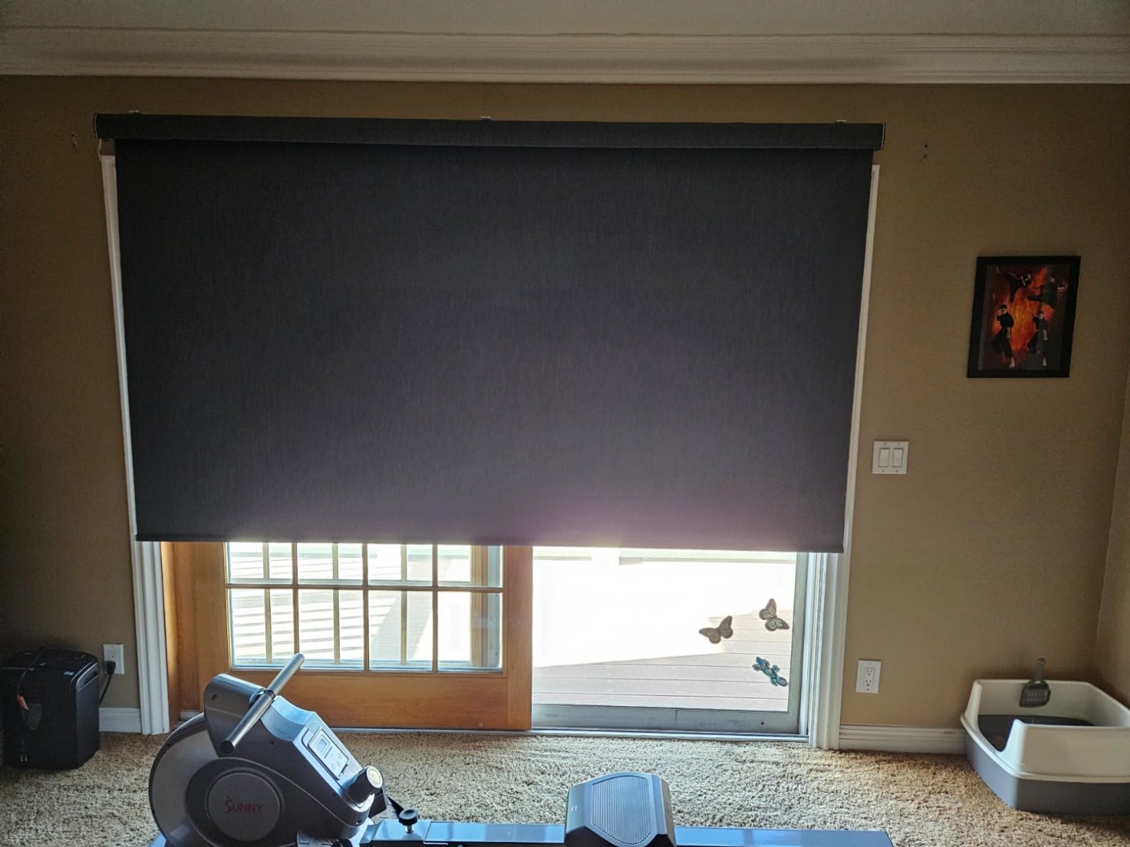 Graywind Motorized Blackout Roller Shade Work with Alexa Google customer photo 2