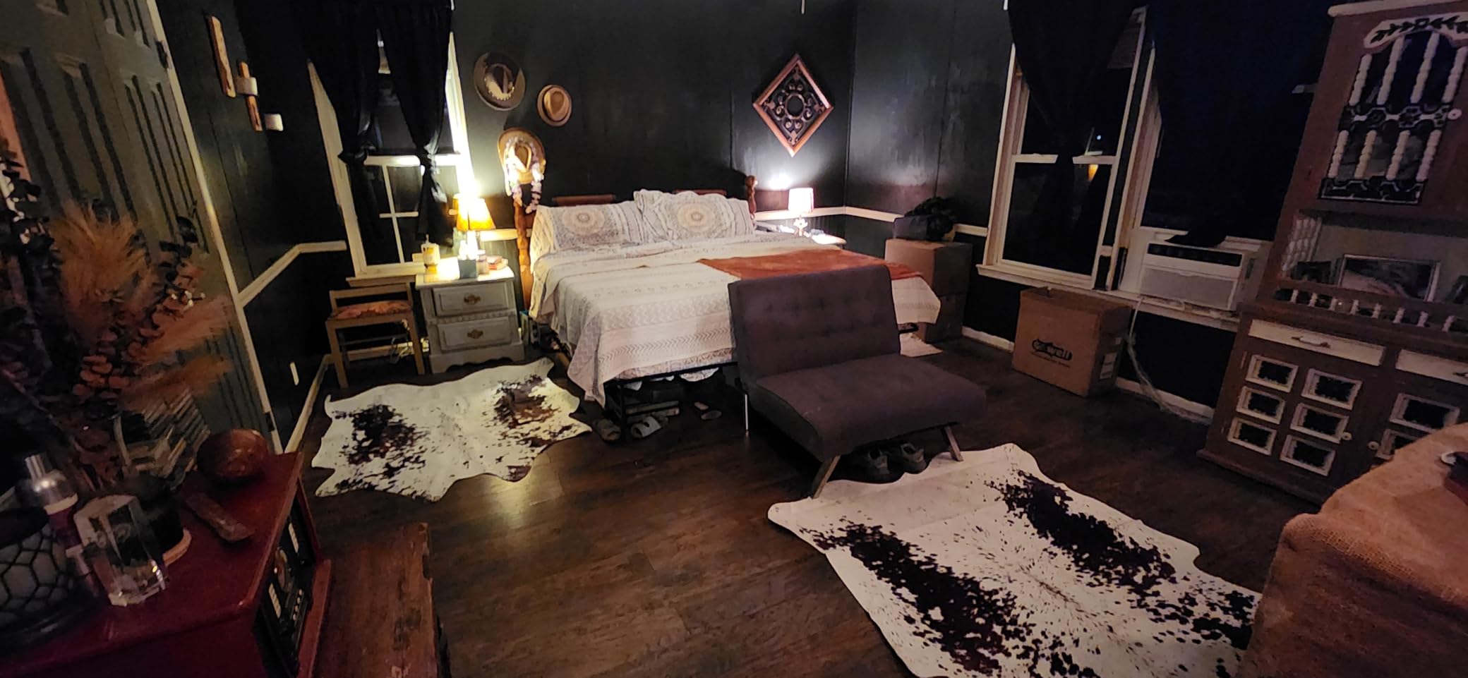 AROGAN Faux Cowhide Rug, Brown Cow Print Large Animal Area Rug, 4.6x5.2 Ft customer photo 2
