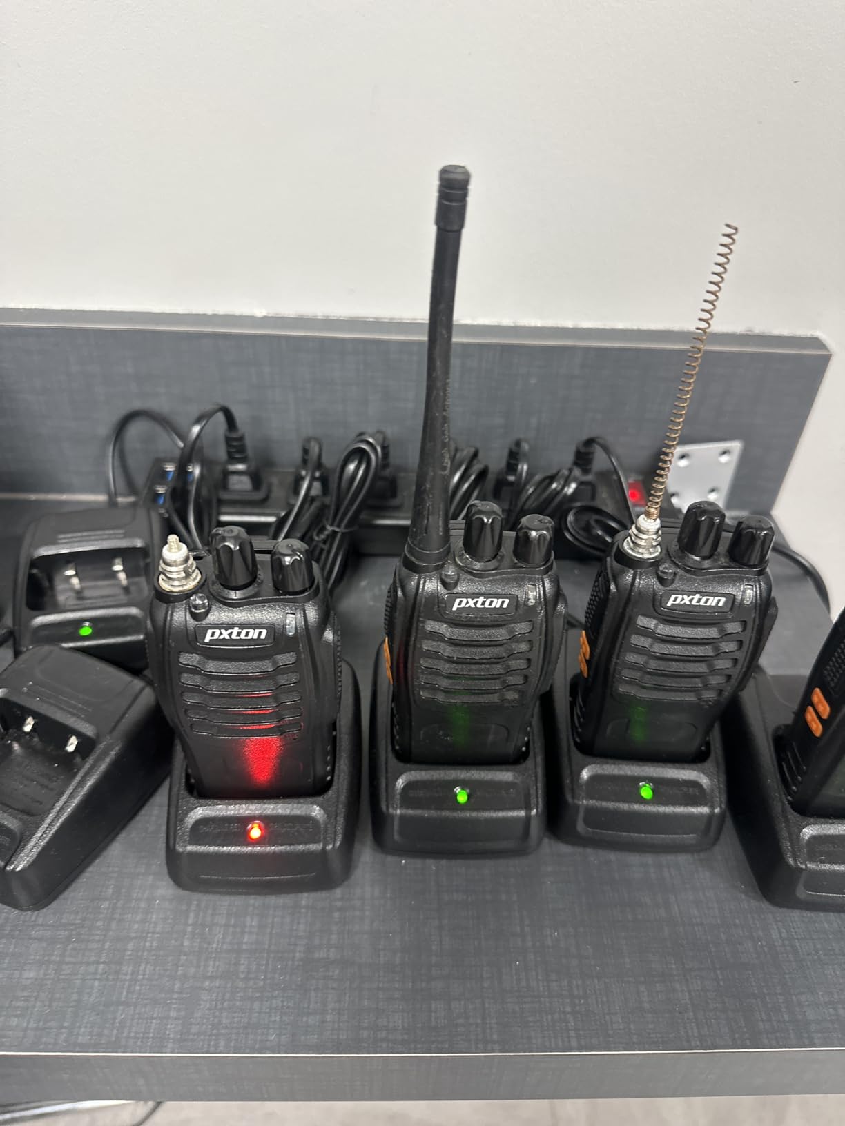 pxton Walkie Talkies Long Range for Adults with Earpieces,16 Channel Walky Talky Rechargeable Handheld Two Way Radios with Flashlight Li-ion Battery and Charger（4 Pack） customer photo 2