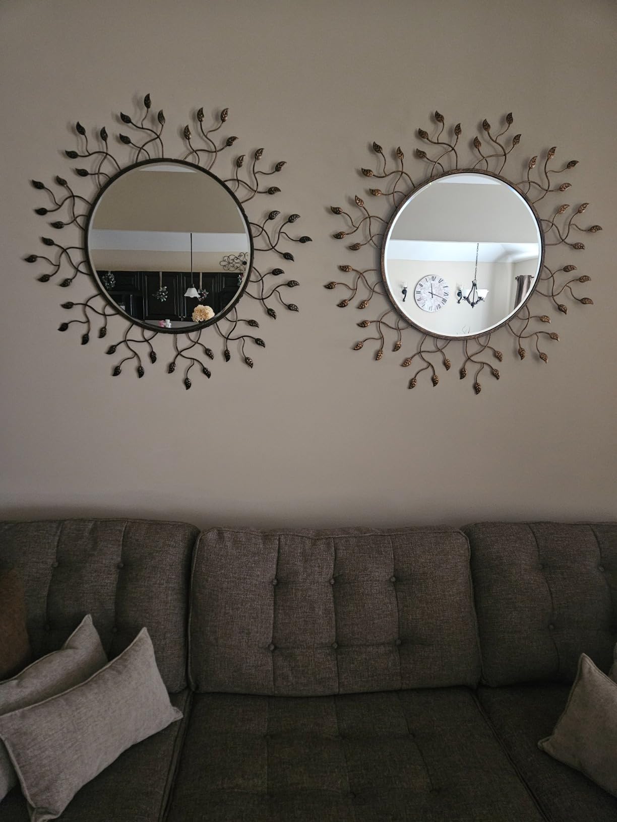 Chende Round Decorative Mirror for Wall Decor, 39