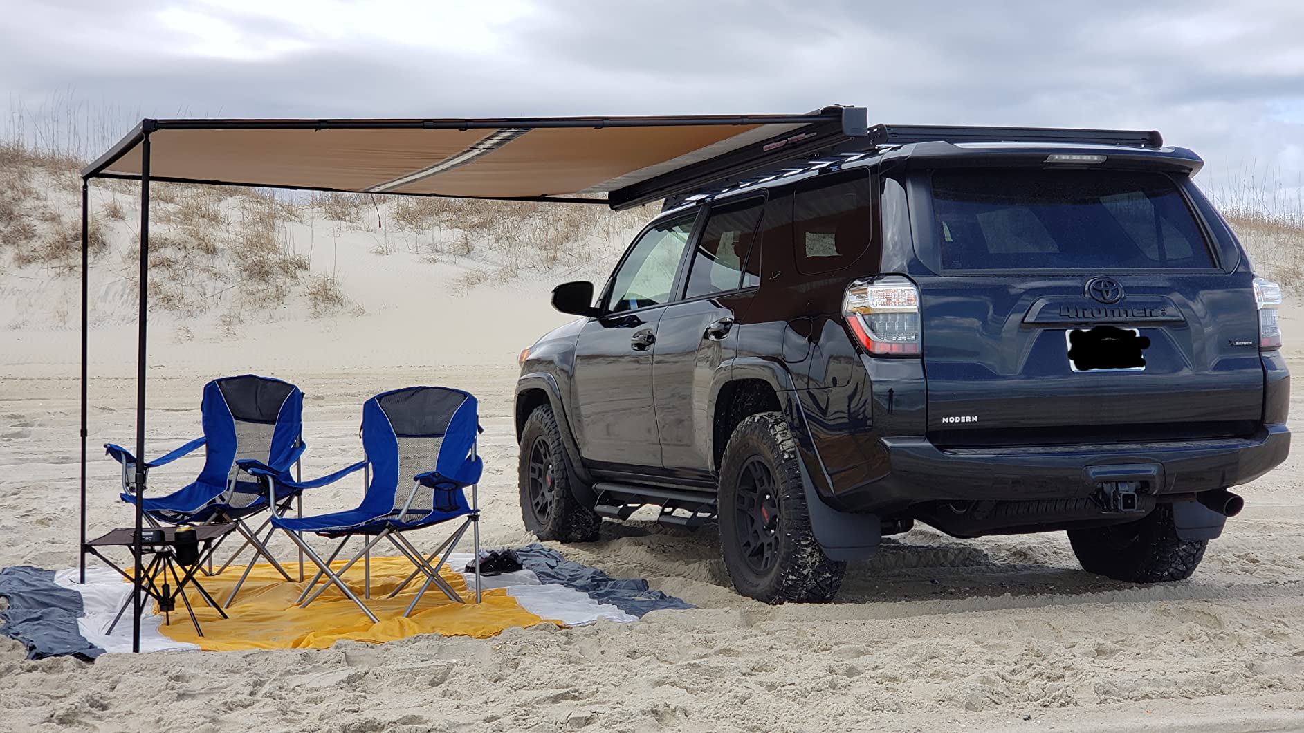 ARB 4x4 Accessories 814412 Retractable Black Aluminium Awning with Led Light Strip Included 2500x2500mm 8.2 x 8.2 feet Ideal for 4x4 Off Road Adventures, Camping, Outdoor Experience customer photo 1