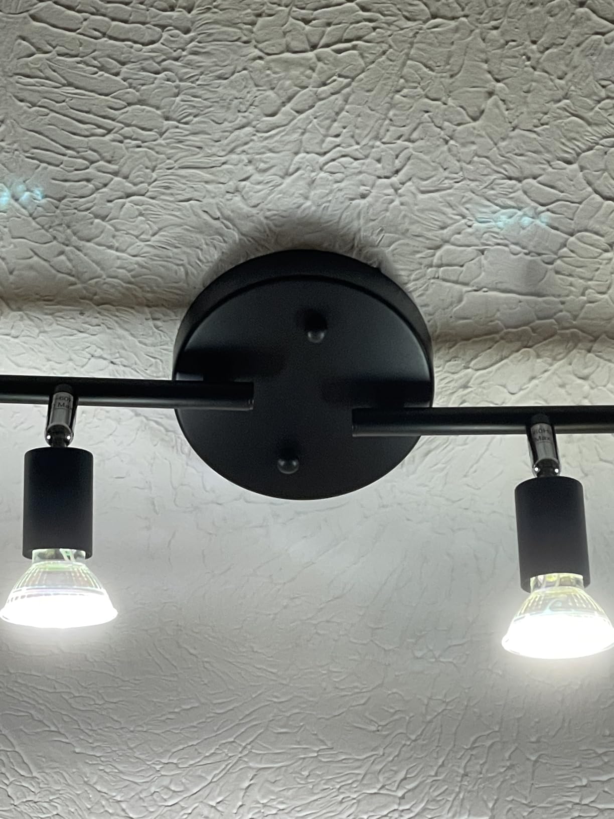 Ascher 6-Light LED Track Lighting Kit, Flexibly Rotatable Light Heads, 6 Way Ceiling Spotlight Matt Nickel Finish, Including 6 GU10 LED Bulbs (4W 400LM Daylight White 5000K) customer photo 2