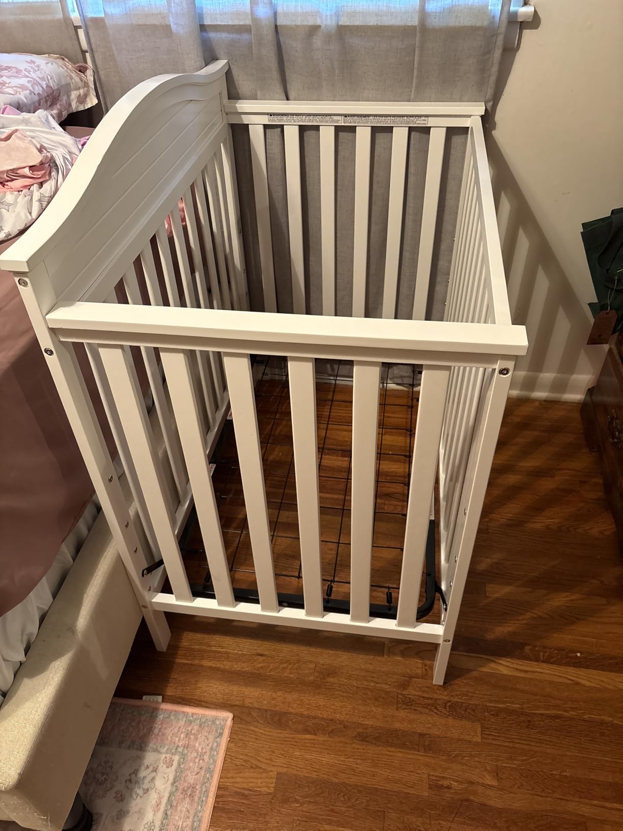 Graco Stella 4-in-1 Convertible Mini Crib with Bonus Mattress, Pebble Gray | GREENGUARD Gold Certified, Converts to Daybed and Twin-Size Bed, 2.75-in Mini Crib Mattress Included, Ideal for Small Spaces customer photo 1