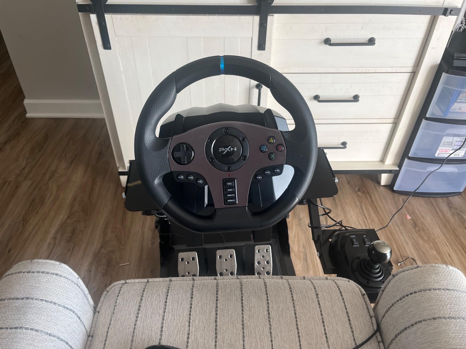 PXN V9 Gaming steering Wheel with Pedals and Shifter for PC,PS4,PS3,Xbox customer photo 2