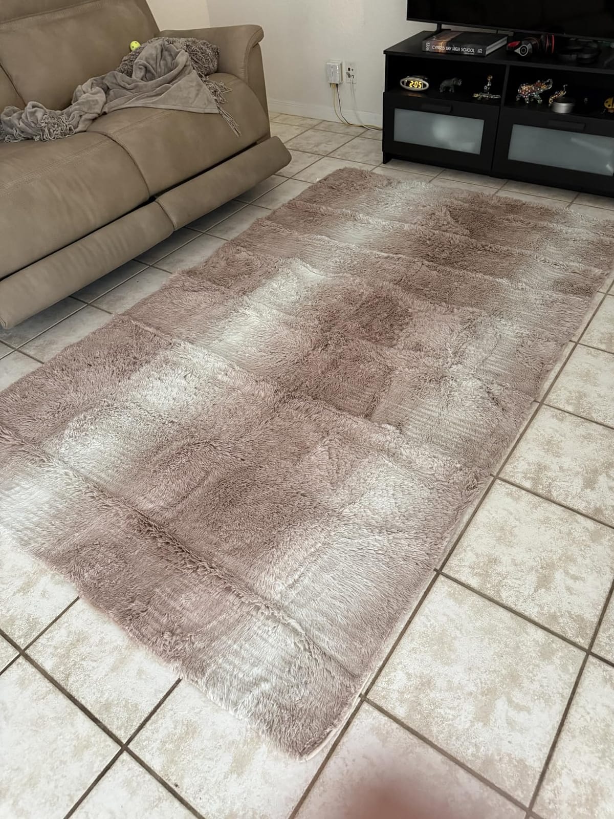 TWINNIS Super Soft Shaggy Rugs Fluffy Carpets, 6x9 Feet, Indoor Modern Plush Area Rugs for Living Room Bedroom Kids Room Nursery Home Decor, Upgrade Anti-Skid Rectangular Fuzzy Rug, Grey customer photo 1