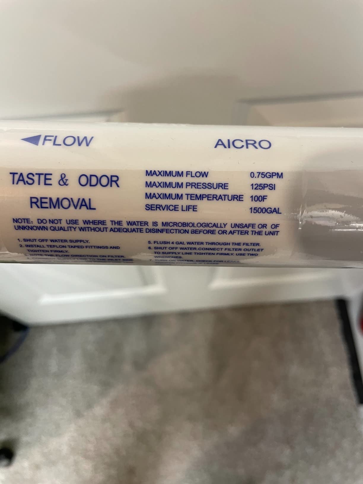 Inline Water Filter for Refrigerator, Ice Maker & Reverse Osmosis customer photo 2