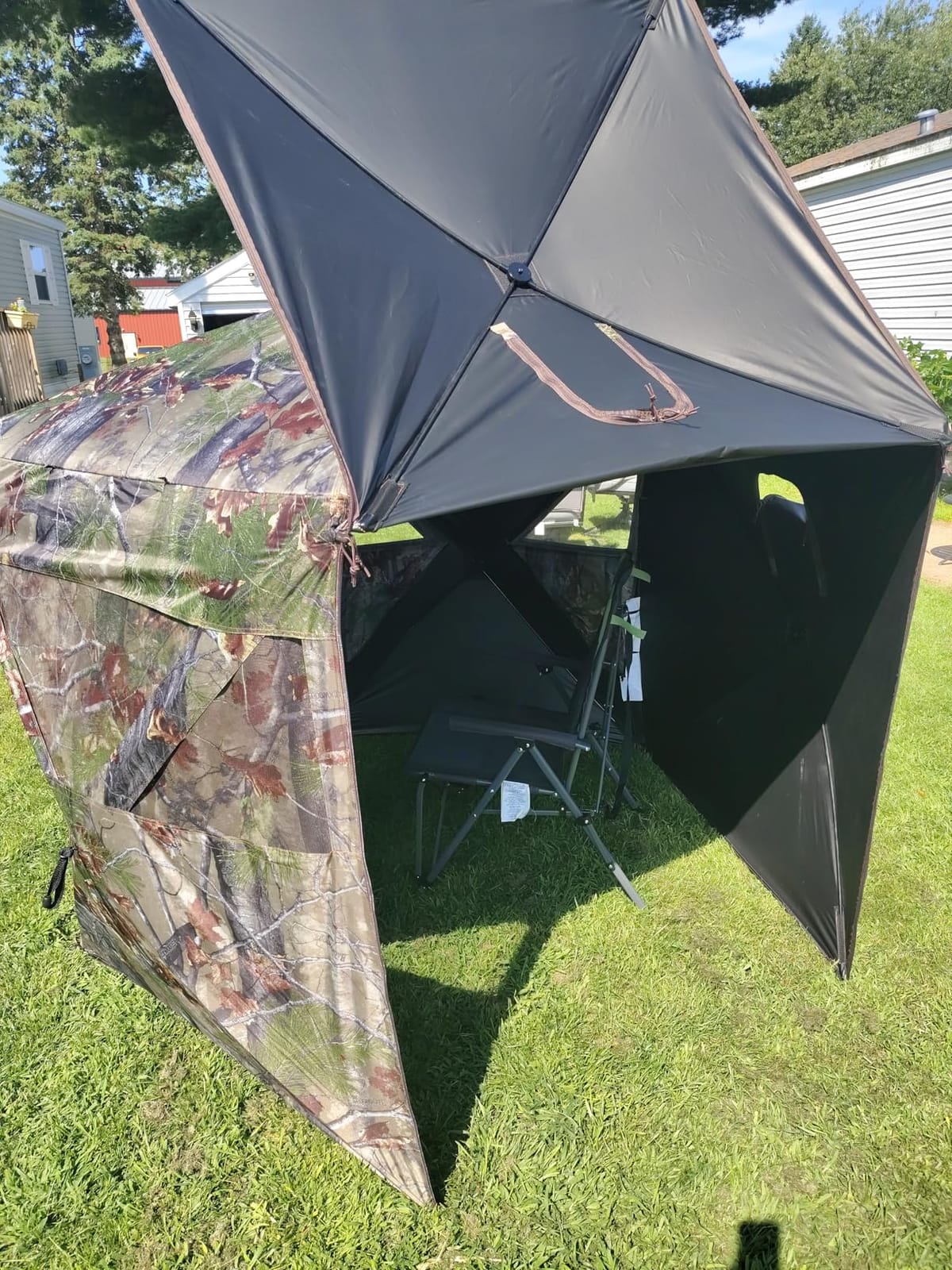 Barronett Blinds® Feather Five, Portable Hunting Blind, Huge Interior, Lightweight, 4-Person, Bloodtrail® Backwoods, 72” x 84” x 84”, FF500BW customer photo 2