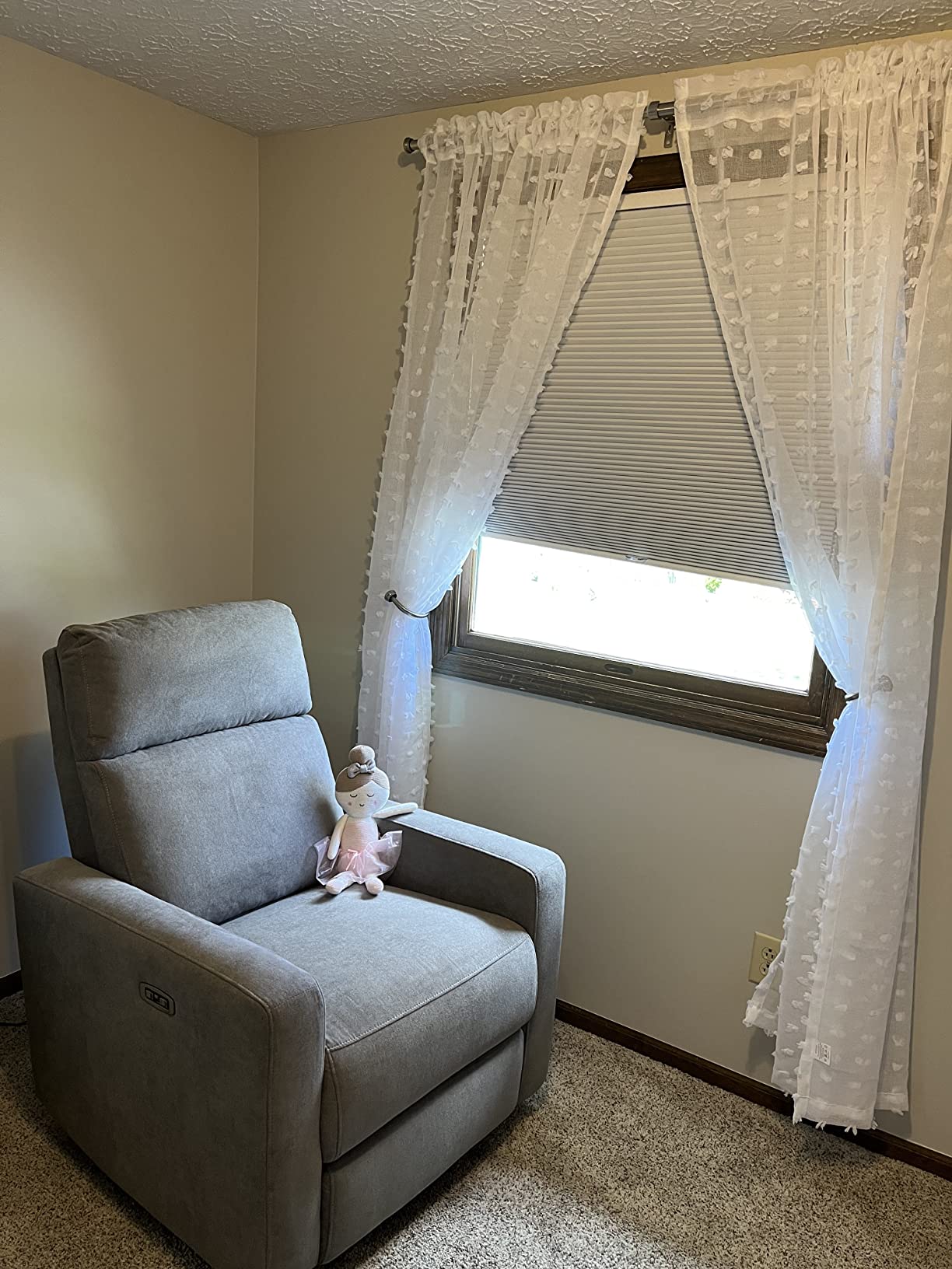 Nurture& The Glider Premium Power Recliner Nursery Glider Chair with Adjustable Head Support | Designed with a Thoughtful Combination of Function and Comfort | Built-in USB Charger (Ivory) customer photo 1
