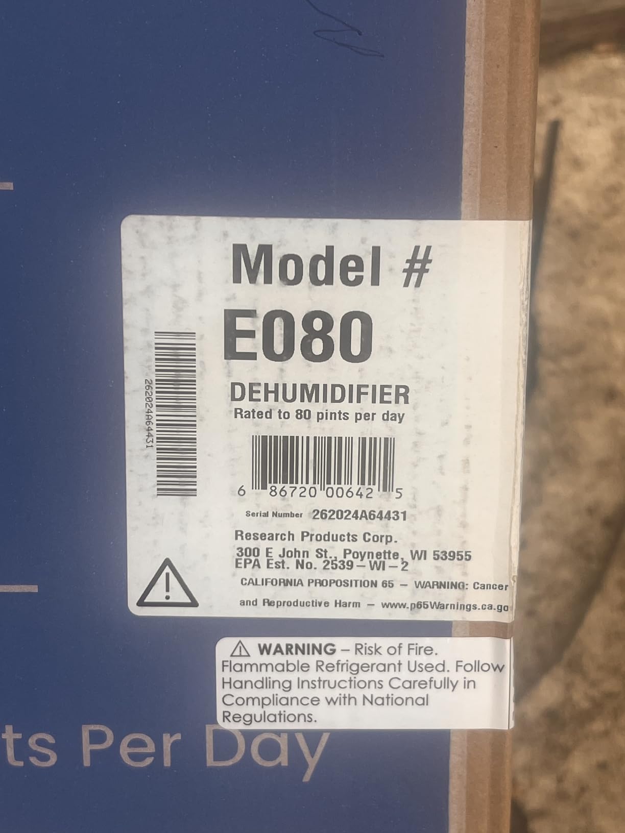 AprilAire E080 Pro 80-Pint Whole-House Dehumidifier, Energy Star Certified, Commercial-Grade for Basement, Crawlspace or Whole House up to 4,400 sq. ft. customer photo 2