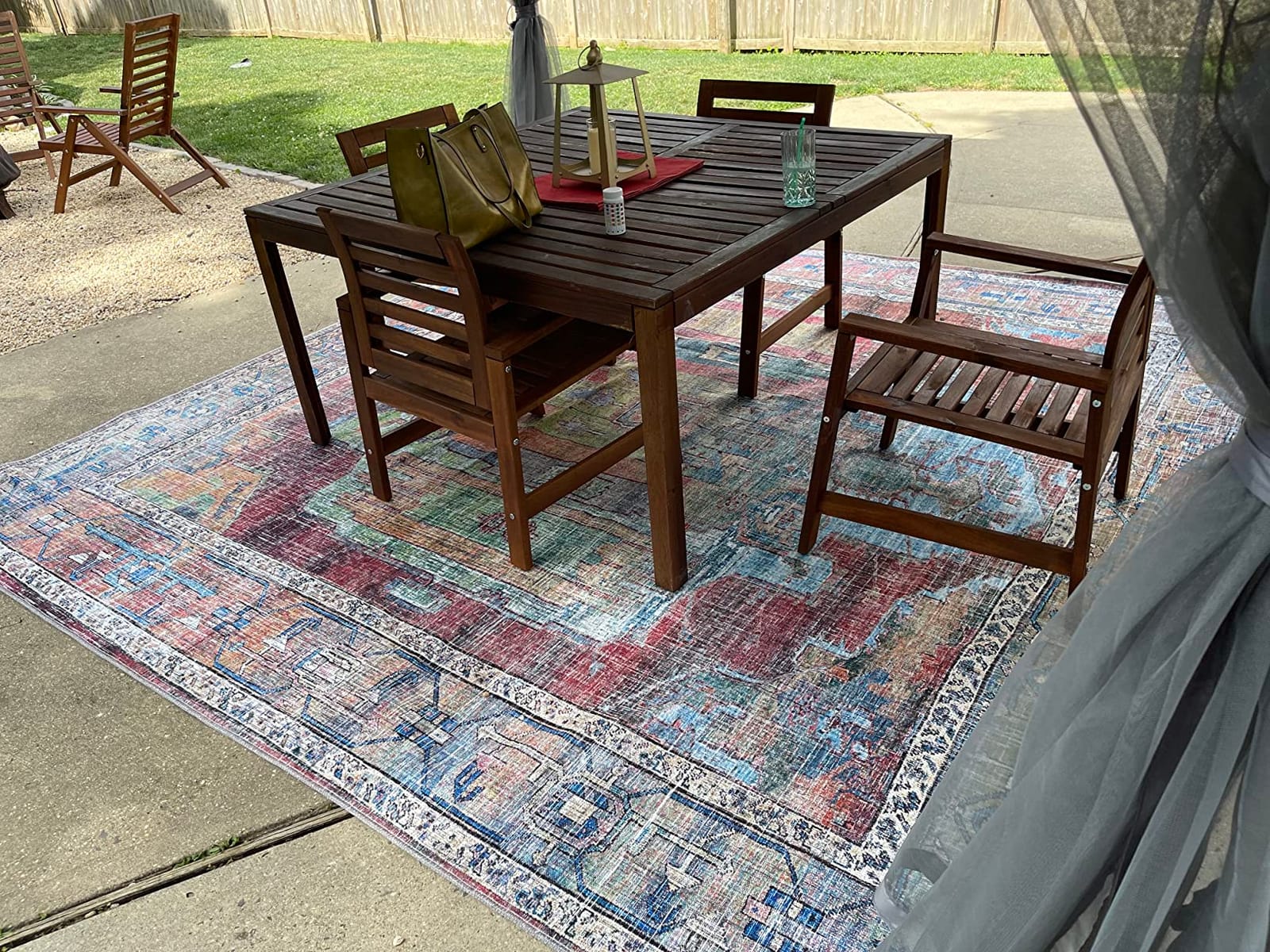 Rugs.com - Maahru Rug – 3 Ft Square Multi Washable Rug – Easy-Clean Flatweave for Kitchens, Entryways, and Small Spaces customer photo 1