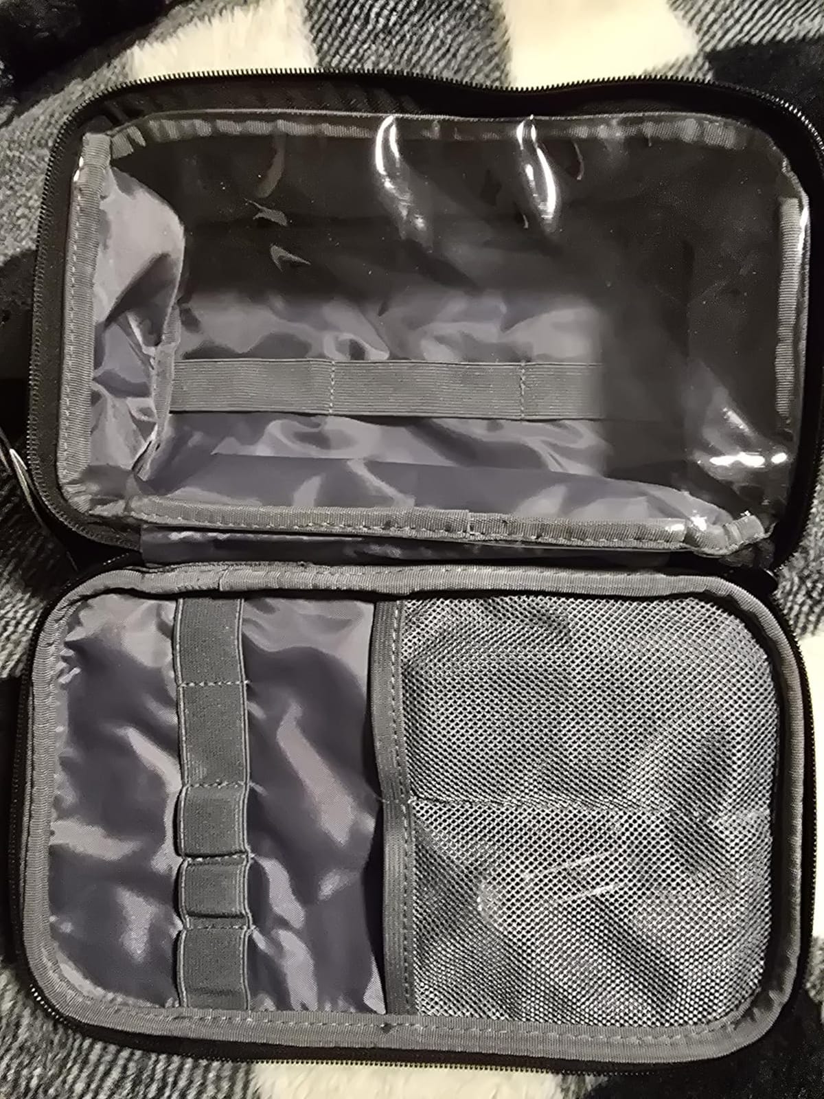 ZEEMO Travel Toiletry Bag for Men, Full Open Dopp Kit with Dual Compartment customer photo 2