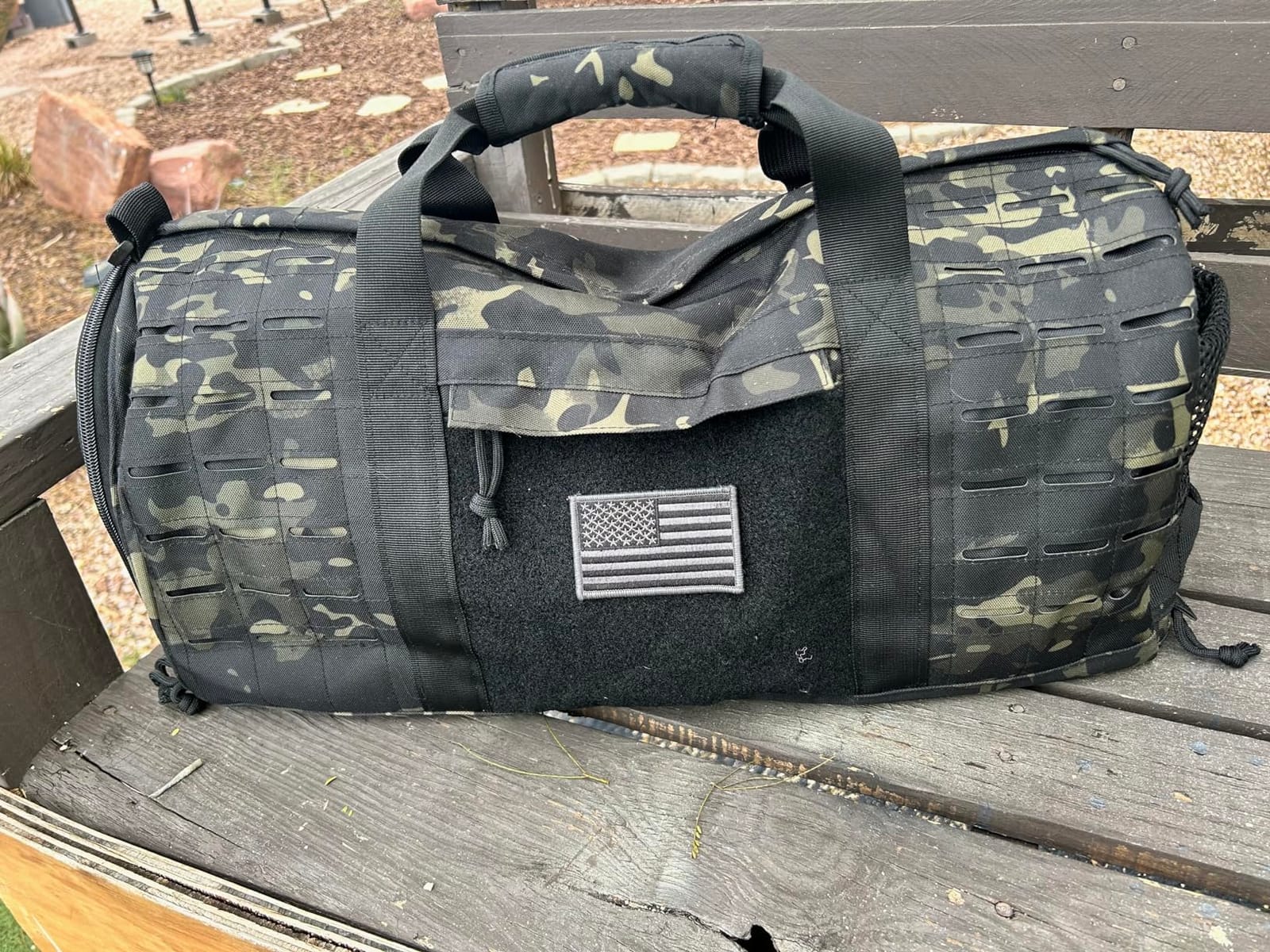 QT&QY 40L Military Tactical Duffle Bag For Men Sport Gym Fitness Tote Travel Training Workout With Shoe Compartment Basketball Football Weekender customer photo 2