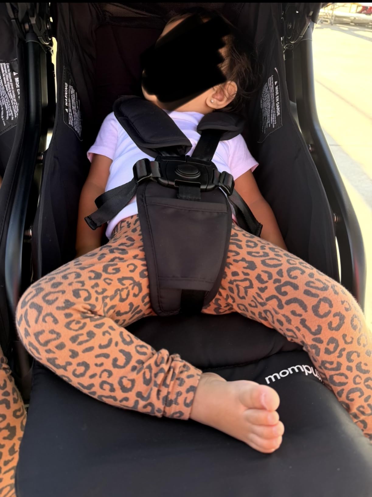Mompush Lithe Double Stroller, Lightweight Side by Side, Infant & Toddler | 25 lbs design, 30-inch width fits doorways, one-step fold, independent recline, UPF50+ canopy, all-wheel suspension customer photo 1
