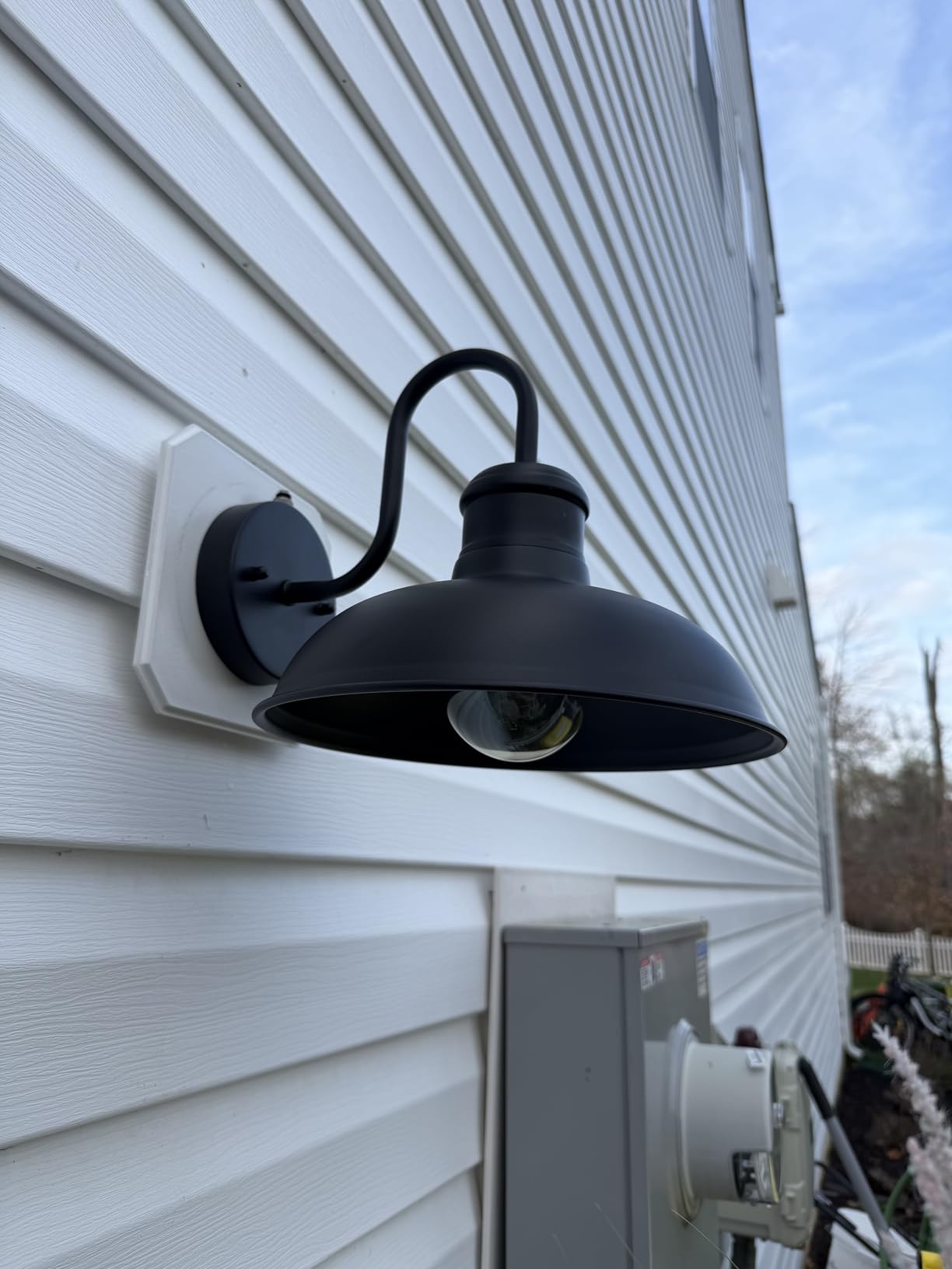 Dusk to Dawn Outdoor Wall Sconces, Exterior Farmhouse Gooseneck Barn Lights customer photo 1