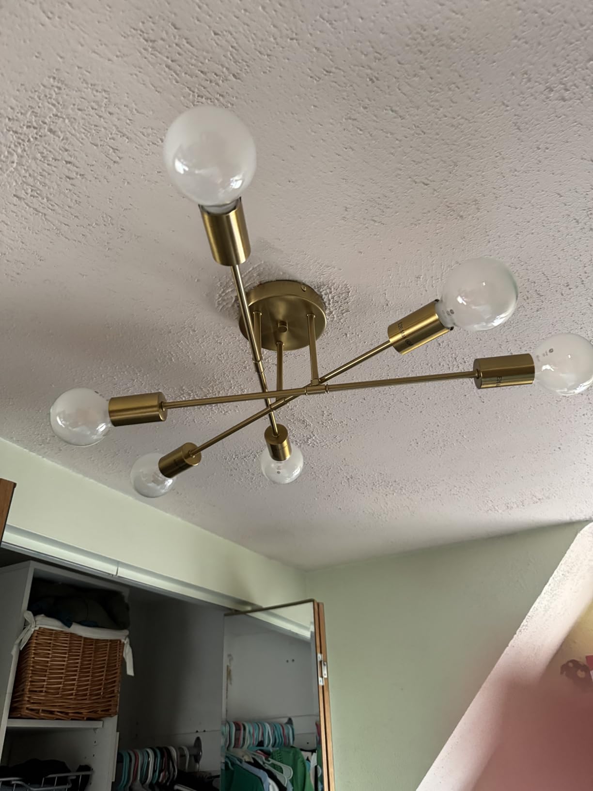 Bosceos Modern Sputnik Chandelier, 6-Light Ceiling Lights Fixture 22