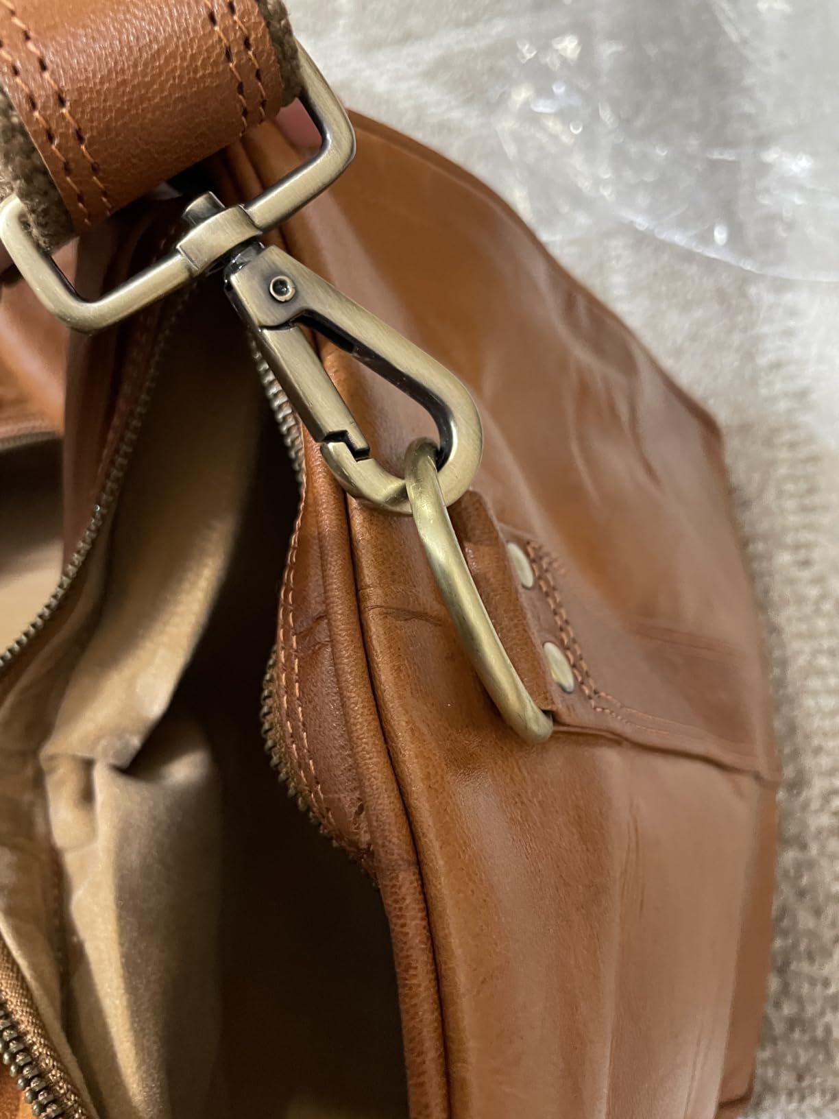 Berliner Bags Full Grain Leather Duffle Bags For Men New York XL, Brown customer photo 1