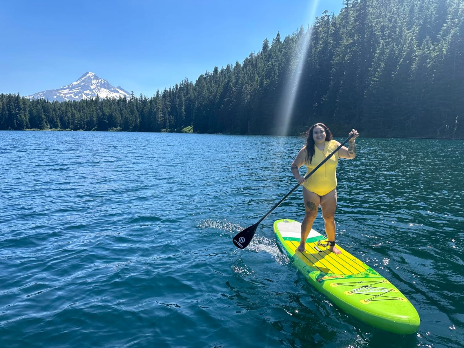 Inflatable Stand-Up Paddle Board: Wide SUP with Full Accessories, Anti-Slip EVA Deck, Paddleboard for Yoga/Surfing/Fishing & More, for Youth & Adults, Beginner-Friendly customer photo 1