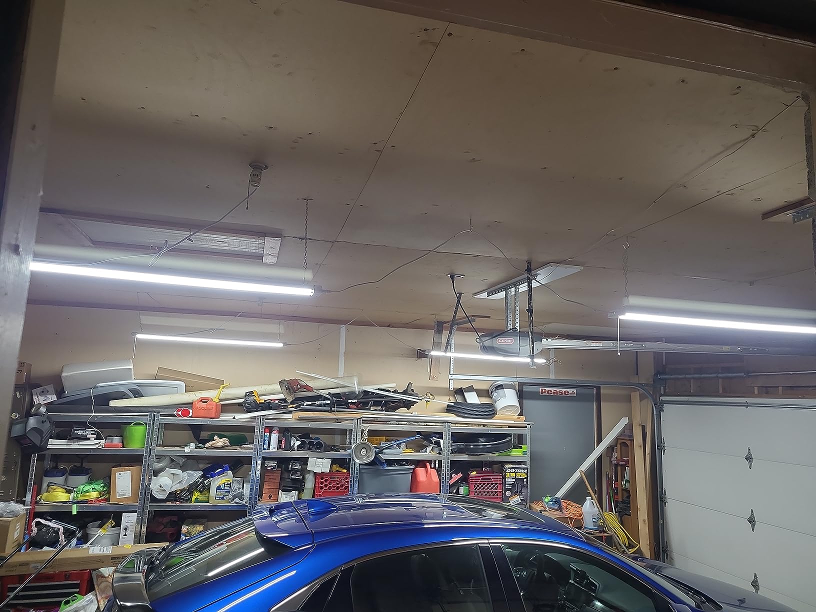 4FT Linkable LED Shop Light for Garages, 42W 4800LM 5000K Daylight Led Shop Lights, Ceiling Light with Pull Chain (ON/Off), Linear Worklight Fixture with Plug, 2 Pack customer photo 1
