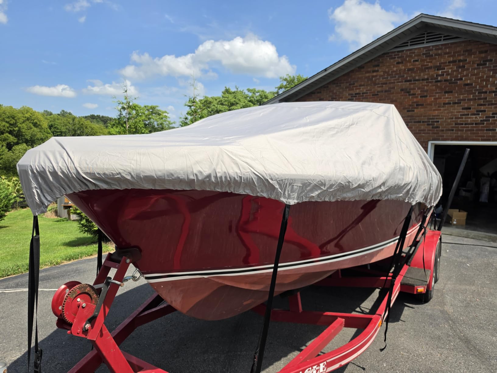 Waterproof 20-22FT Boat Cover, 1200D Heavy Duty Trailerable Cover customer photo 2