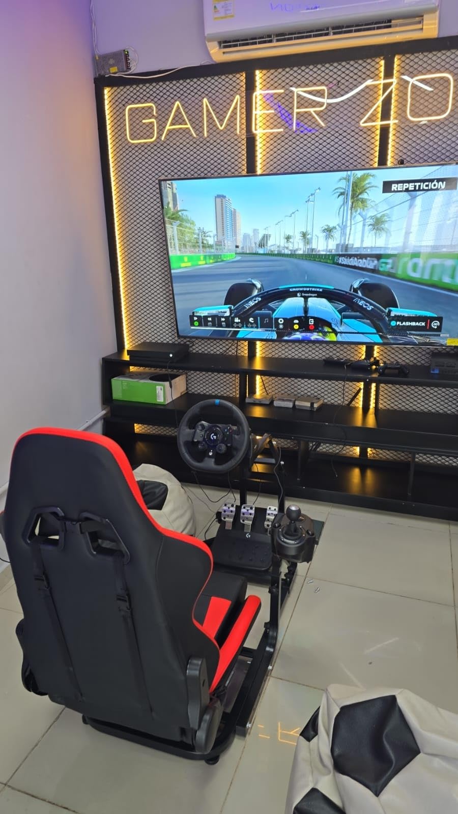 Dardoo G29 Adjustable Gaming Sim Cockpit with Red Seat not for Direct Drive customer photo 1
