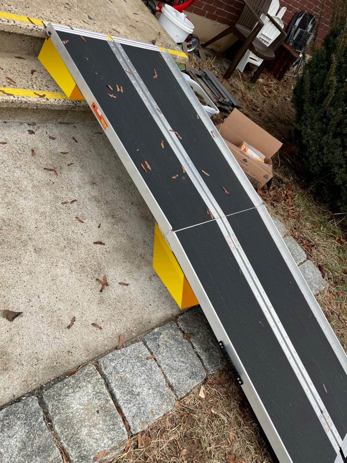 LEMNISCATE Portable Wheelchair Ramp 6FT, Non-Slip Aluminum Handicap Ramp with Handle, Folding Wheel Chair Ramps for Homes Steps, Stairs, Entry, Threshold, Doorways, Scooter, 800LBS Capacity customer photo 2