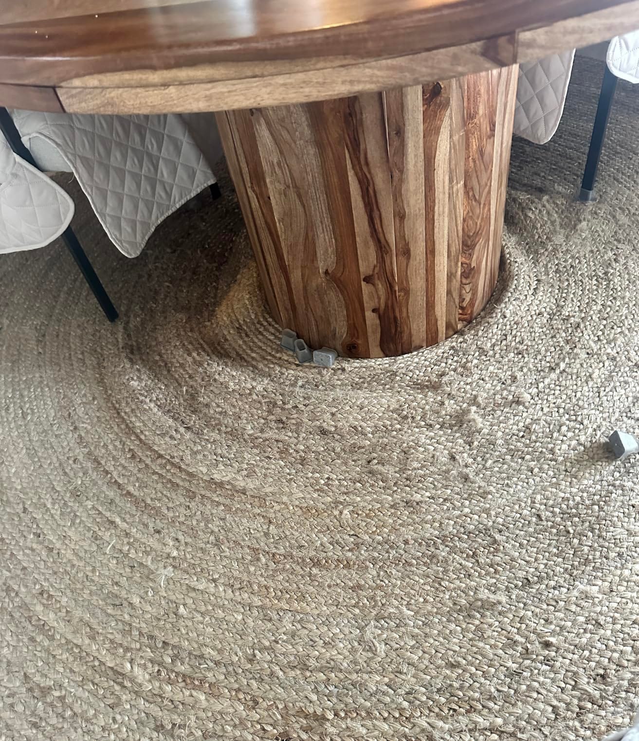 Jute Rug 10' x 14' Rectangular Area Rug Hand Woven Jute Beige Braided Boho Rug For Living Room Outdoor Bedroom Kitchen Entryway Farmhouse Hallway, Rustic Vintage Natural Reversible Floor Rugs: Natural customer photo 1