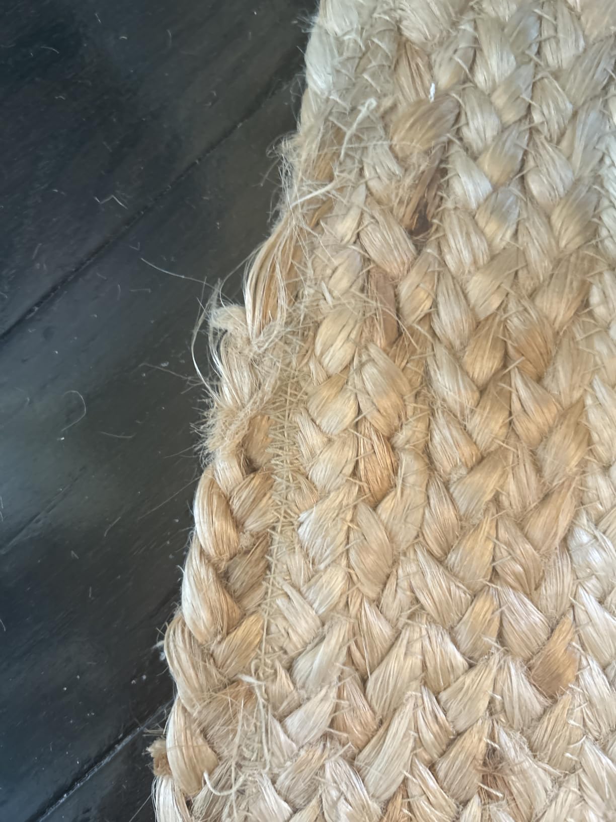 Jute Rug 10' x 14' Rectangular Area Rug Hand Woven Jute Beige Braided Boho Rug For Living Room Outdoor Bedroom Kitchen Entryway Farmhouse Hallway, Rustic Vintage Natural Reversible Floor Rugs: Natural customer photo 2