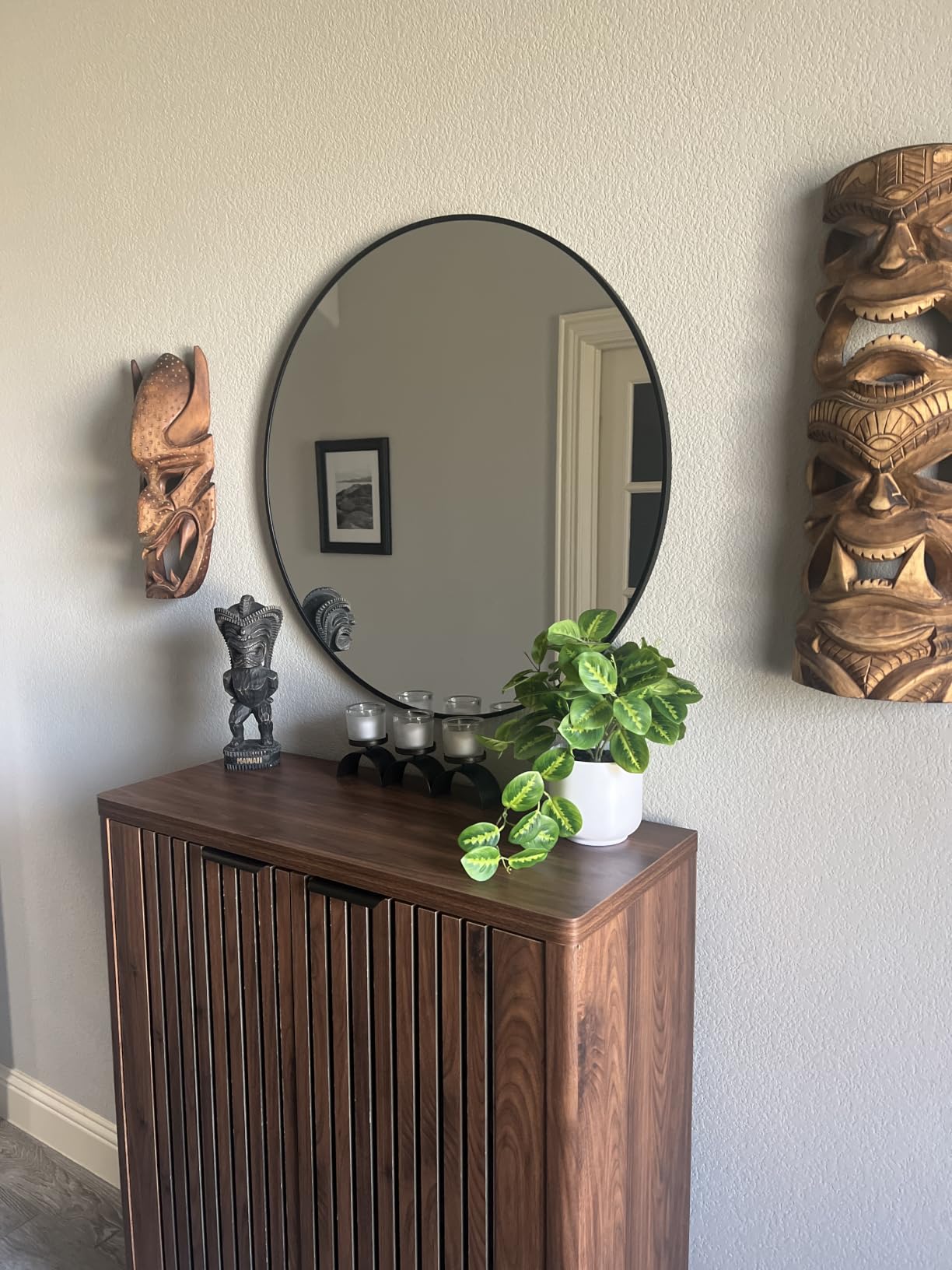 HARRITPURE Round Mirror 30 Gold Wall Mounted Circle Mirrors customer photo 2