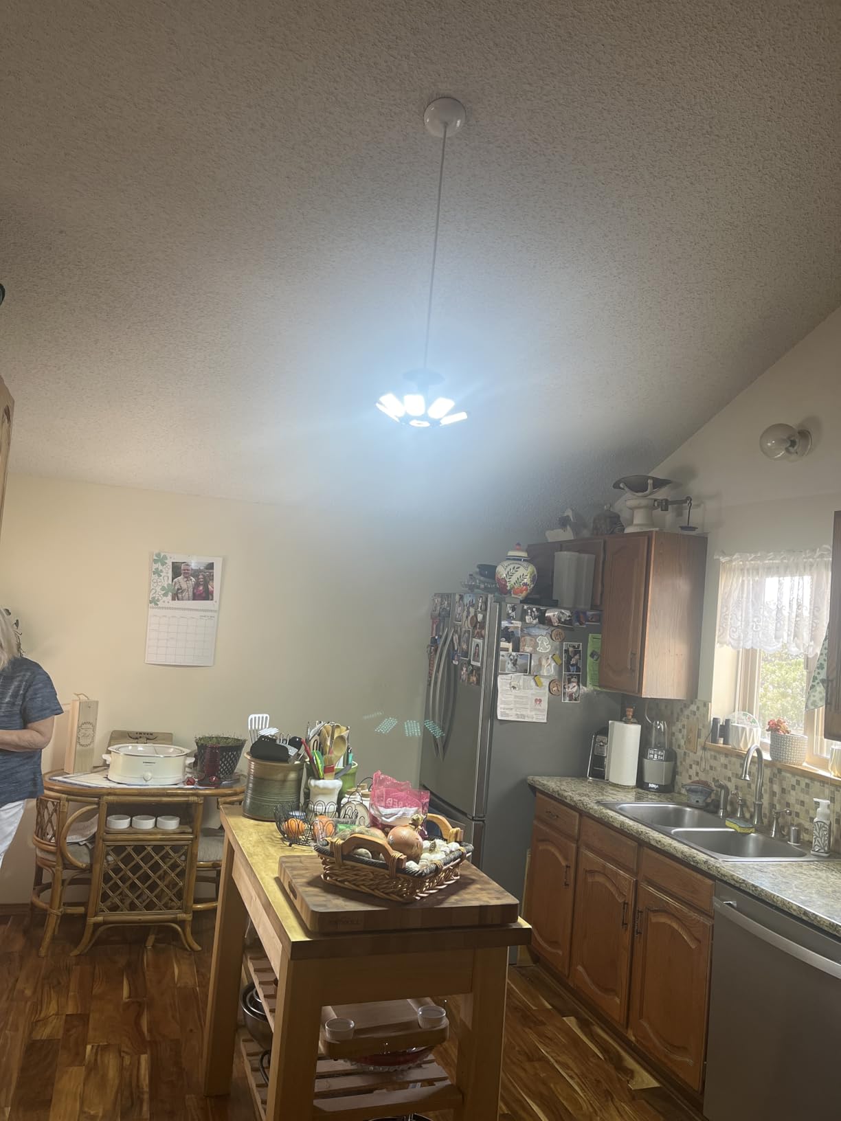 TANBABY 2 Pack LED Garage Lights, Deformable Ceiling Light, 30000LM 6500K customer photo 2