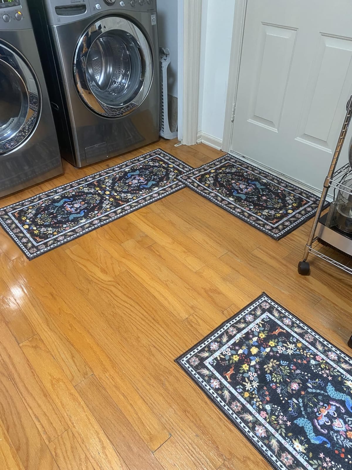HEBE Hallway Runner Rug 2'x6', Washable Non Slip Kitchen Rug Runner | Soft Boho Bedroom Runner Rug, Vintage Distressed Low-Pile Floor Carpet Runners for Hallway, Entrance, Bathroom, Laundry customer photo 1