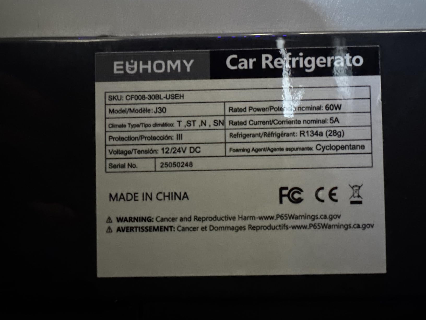EUHOMY 32QT 12 Volt Refrigerator, Electric Cooler, Usable Battery, -4℉~68℉ customer photo 1