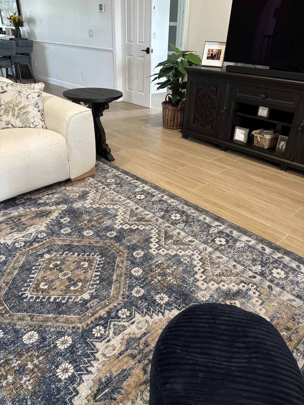 Rugland 6x9 Area Rugs for Living Room, Vintage Washable Area Rug, Burgundy customer photo 2