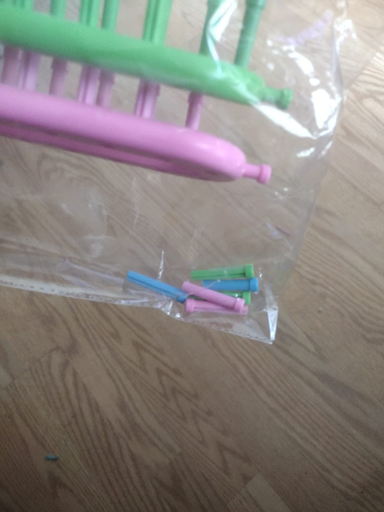 Katech 3 pcs Rectangle Knitting Looms Kit Sparse Pegs Loom Knitter Different Sizes Colorful Plastic Weaving Looms Set DIY Yarn Weaving Kits with a Crochet Hook and Needle (Color is Random) customer photo 1