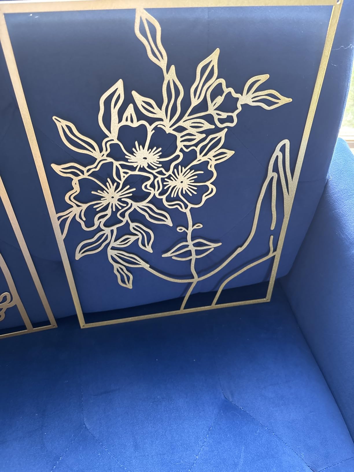 AGIOTA 3 Pcs Gold Metal Wall Decor, Minimalist Floral Women Line Drawing Wall Art, Elegant Abstract Lady Silhouette Metal Wall Hanging for Home Bedroom Living Room customer photo 2