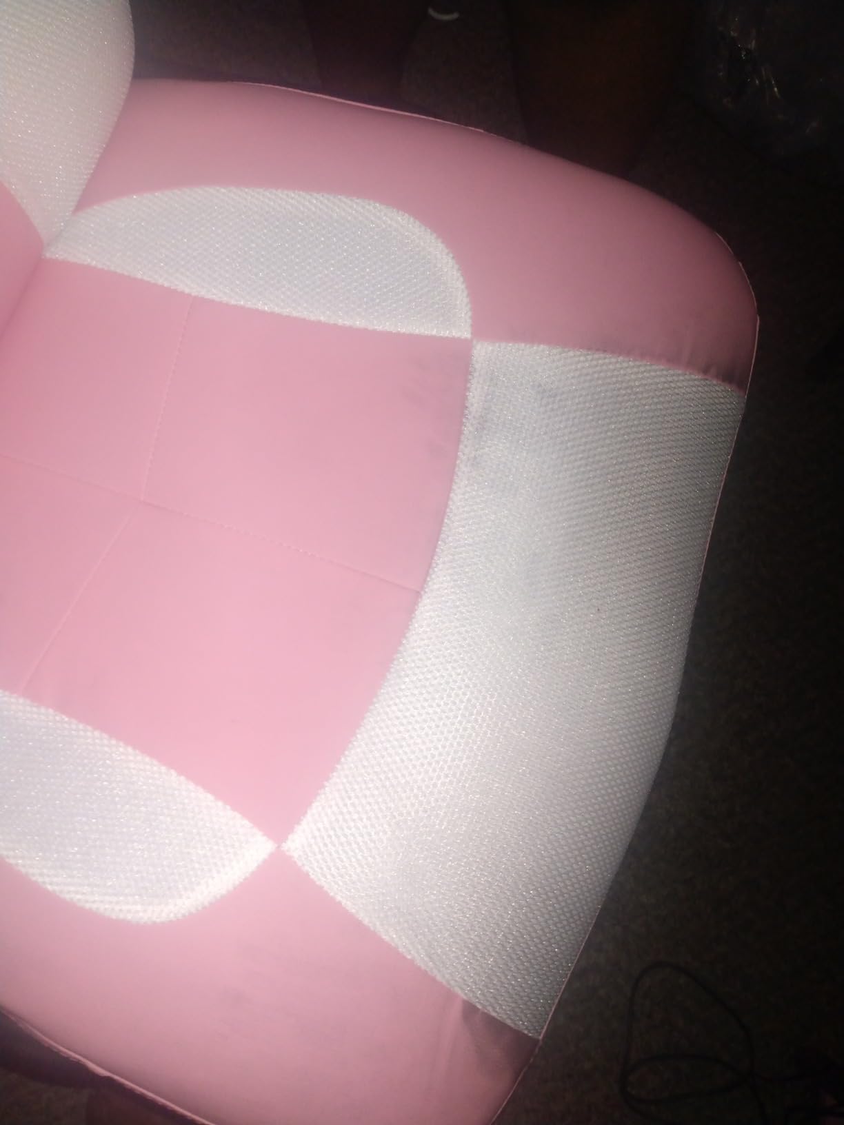 Pink Gaming Chair for Girls & Adults - Ergonomic High Back Office Desk Chair with Adjustable Lumbar Support, Flip-Up Arms & Headrest - PU Leather Swivel Computer Task Chair for Kids & Teens customer photo 1