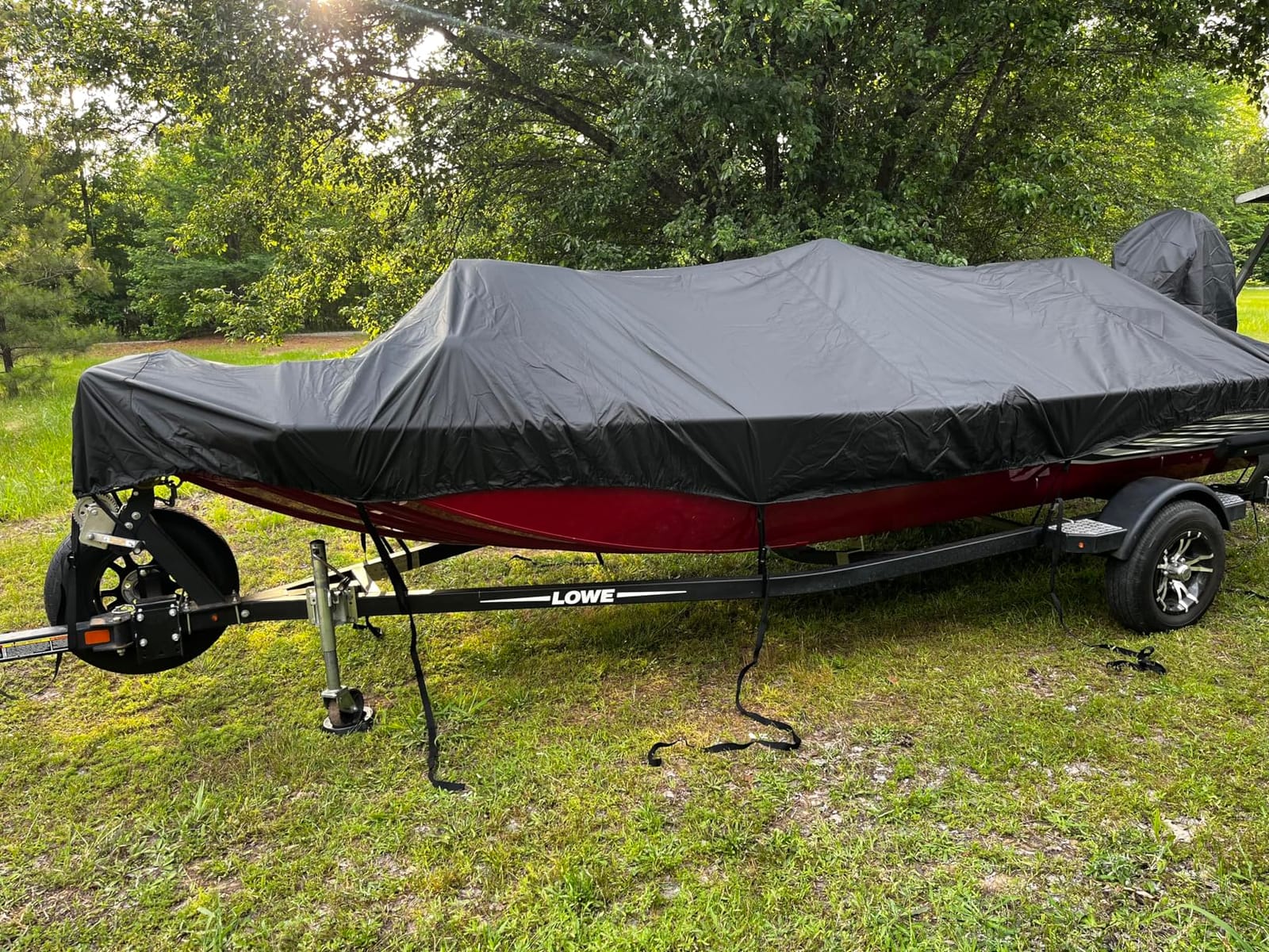 Boat Covers 17-19ft, 1200D Waterproof V-Hull, Black customer photo 2