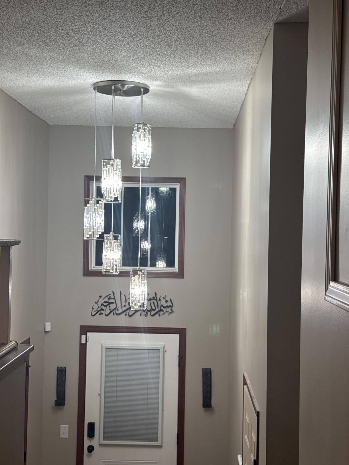 Gold Pendant Lighting Modern Pendant Light, Mini Crystal Chandeliers,Adjustable Pendant Light Fixture for Kitchen Island Dinning Room Bedroom (3 Pack) customer photo 1