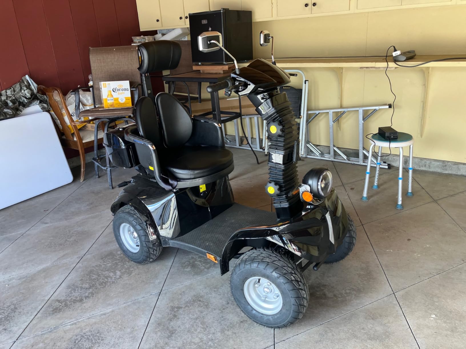 Mobility Scooters for Seniors & Adults 600lbs Capacity, Heavy Duty 4-Wheel 3-Speed Electric Powered Wheelchair Device 1000W All Terrain, Elderly-Lockbox Adjustable Seat (DJD Black 1000W) customer photo 2