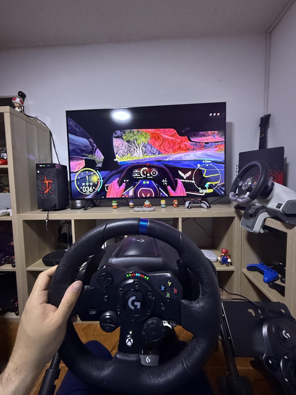 RACGTING Racing Simulator Cockpit for G920 G29 G923, Foldable Racing Simulator for Thrustmaster T248X T248 T300 T150 458 TX PS5 PS4 PC (Black) customer photo 1