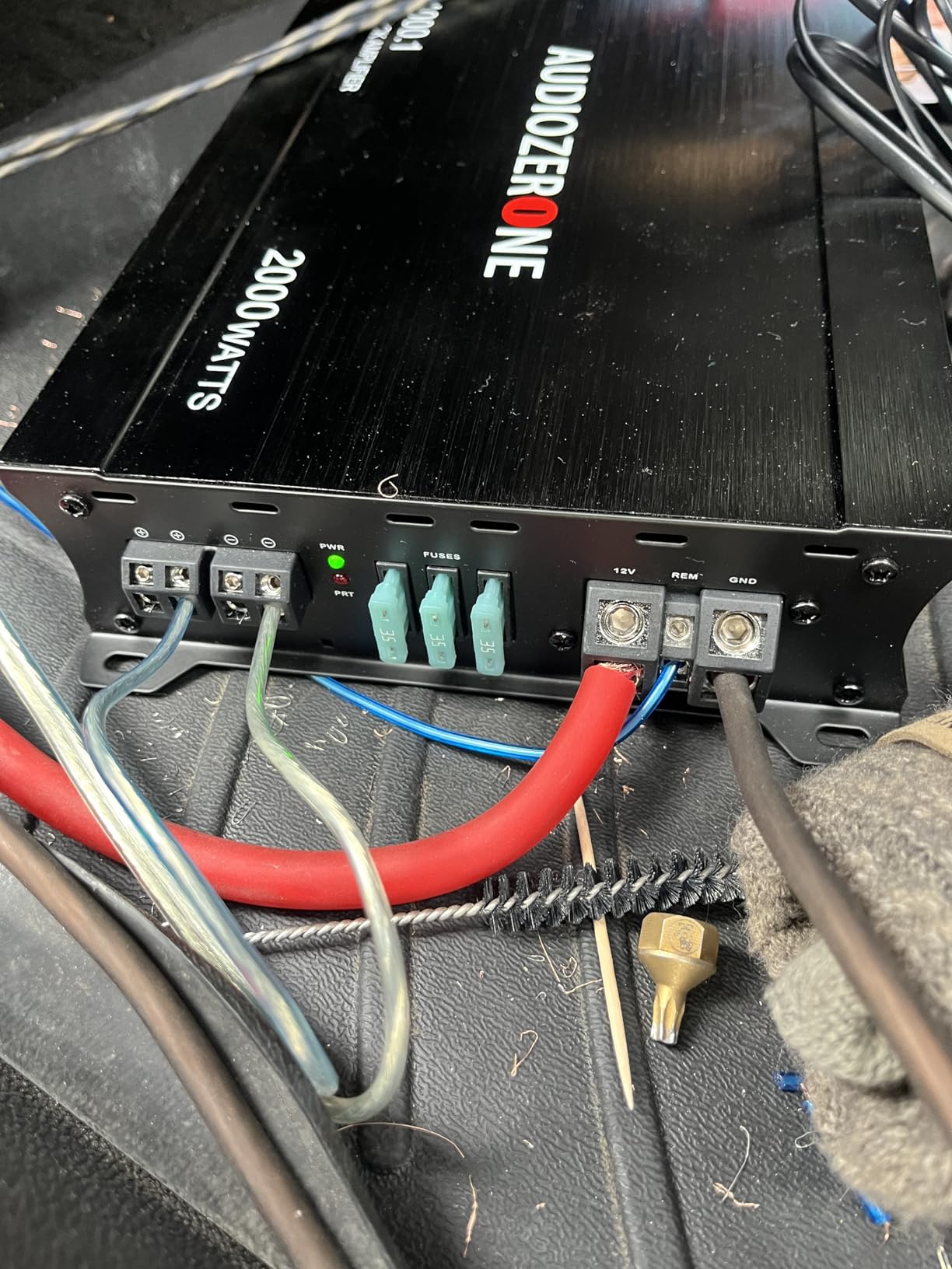 AUDIOZERONE Car Audio Amplifier ZE1000.1 2000W Monoblock Class D MOSFET Subwoofer Audio, 1-4 Ohm Stable, Low Pass Crossover, Mosfet Power Supply, Stereo customer photo 1