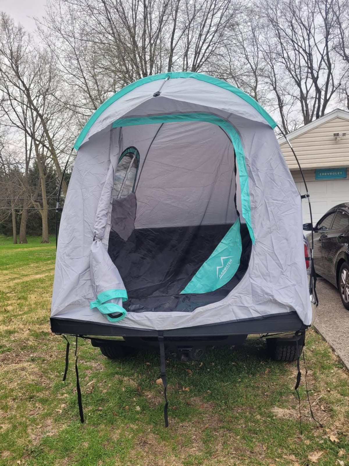 Truck Bed Tent for 5.5-6.5 Ft Bed, Waterproof PU2000mm Tent for Camping customer photo 1