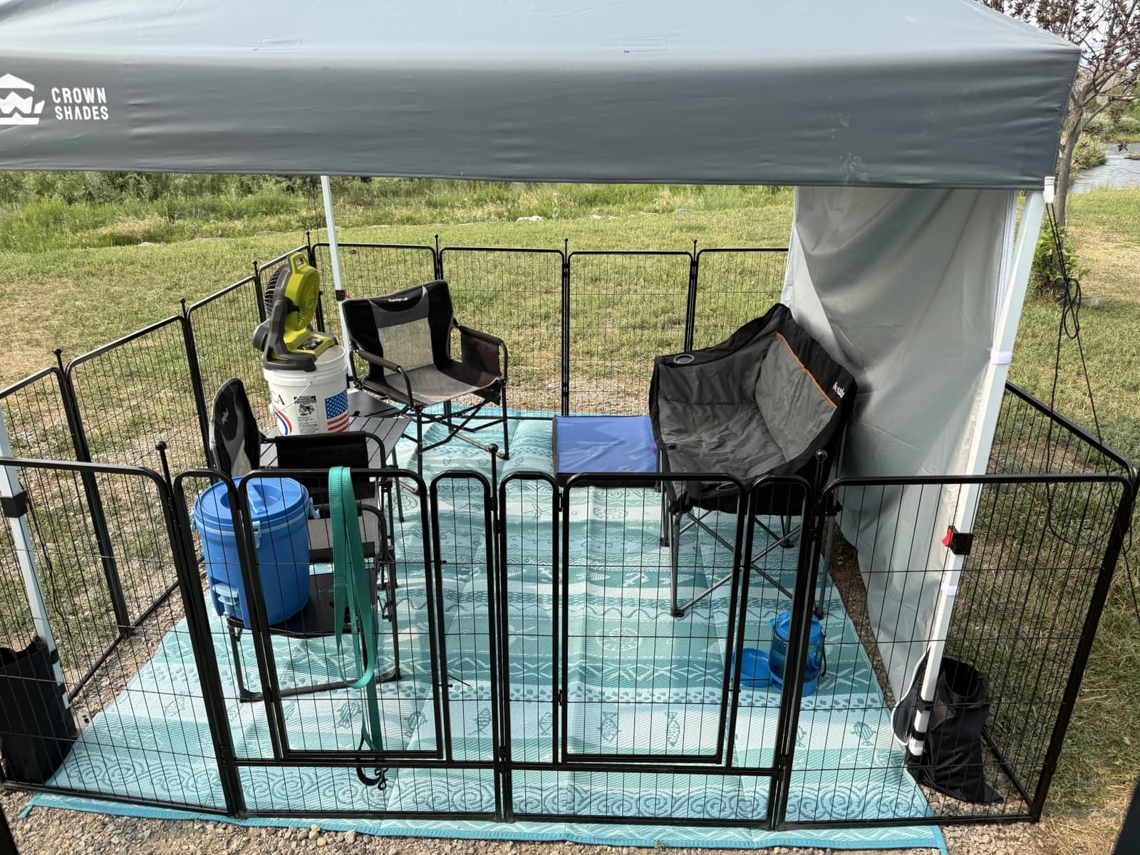 CROWN SHADES 10X10 Commercial Pop Up Canopy Tent with Sidewalls, White customer photo 1