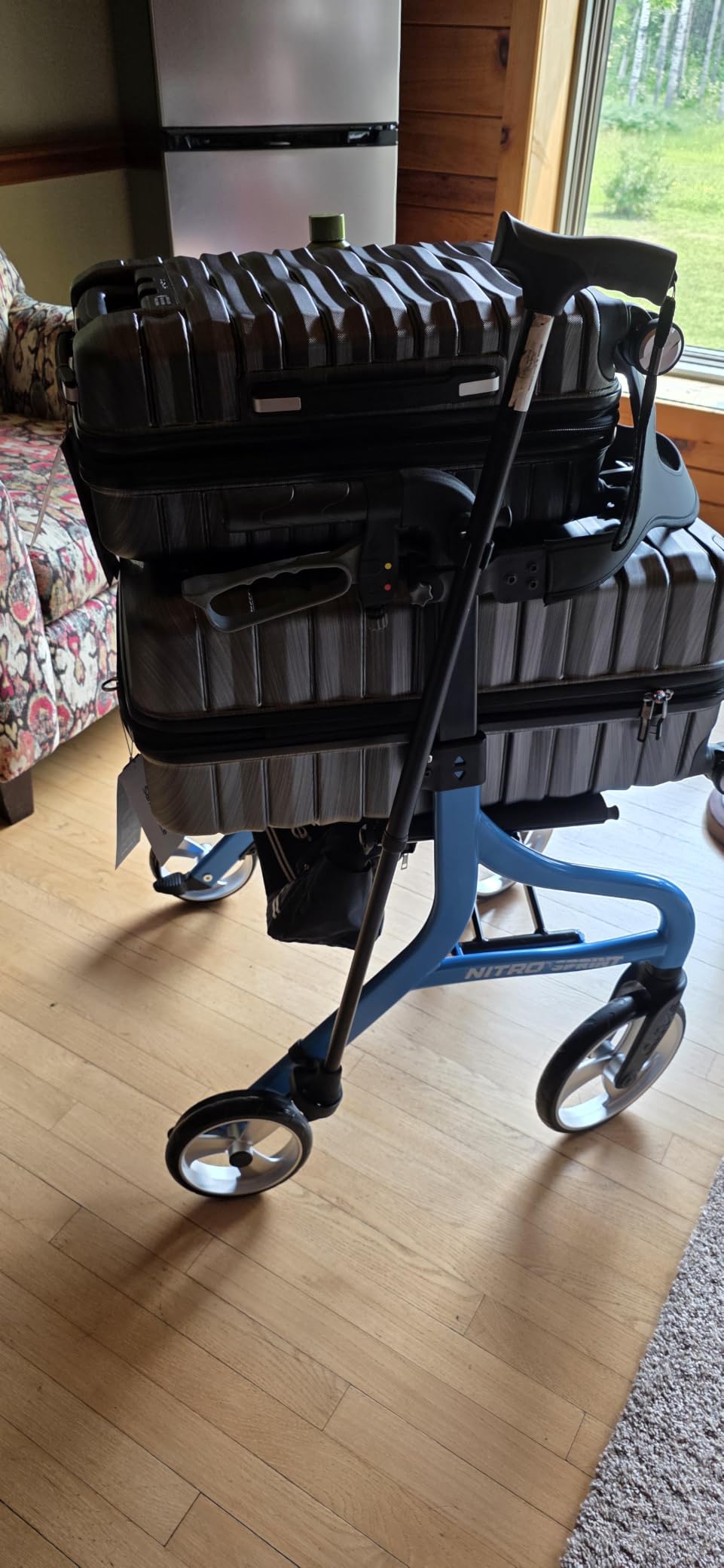 Drive Medical Nitro Sprint Rollator Walker with Seat, Standard, Blue customer photo 1