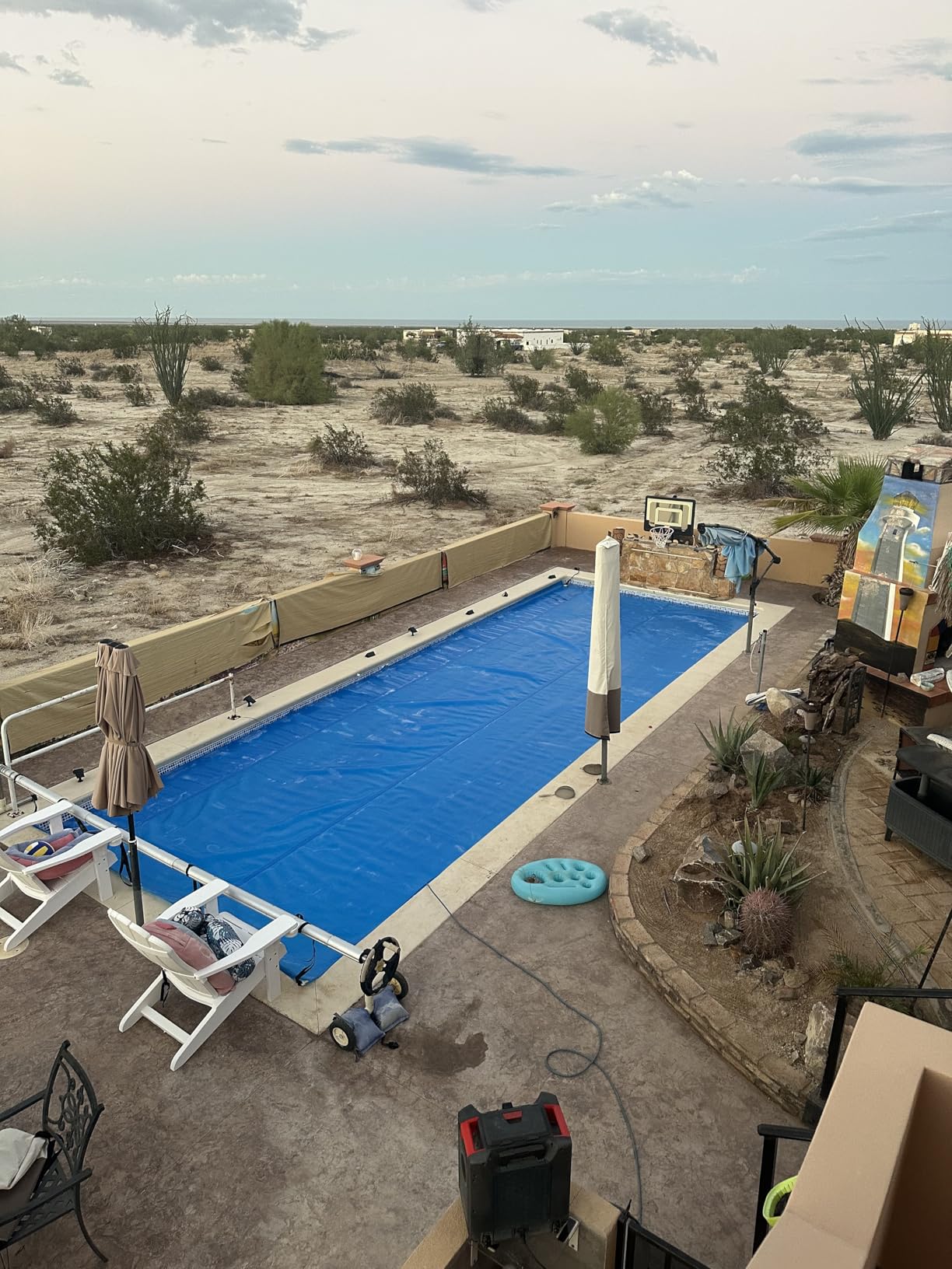 BigXwell Heavy-Duty Solar Pool Cover 16x32ft - 16Mil Blue customer photo 2