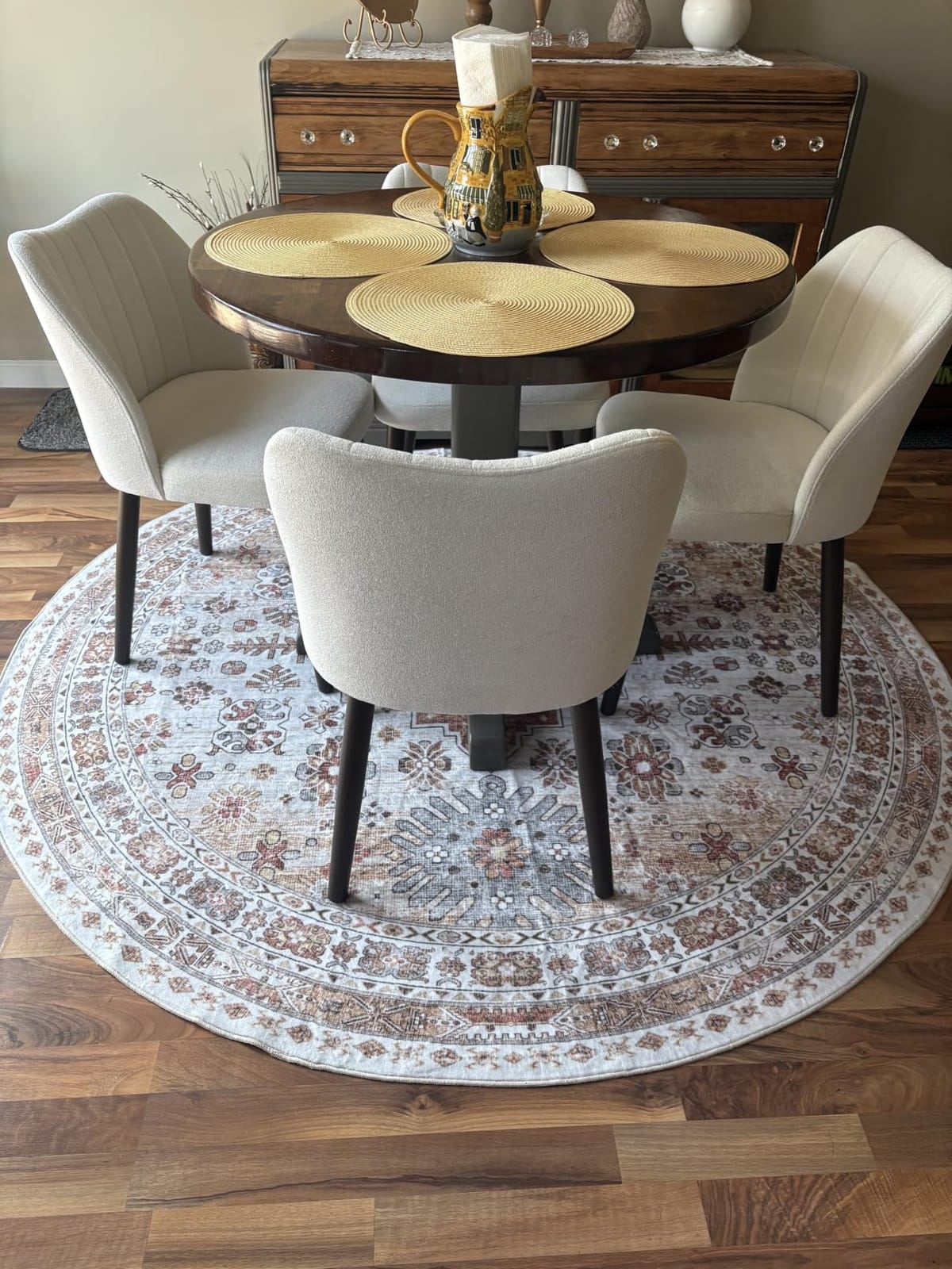 zesthome 8x10 Area Rugs for Living Room,Large Washable Rug,Orange customer photo 1