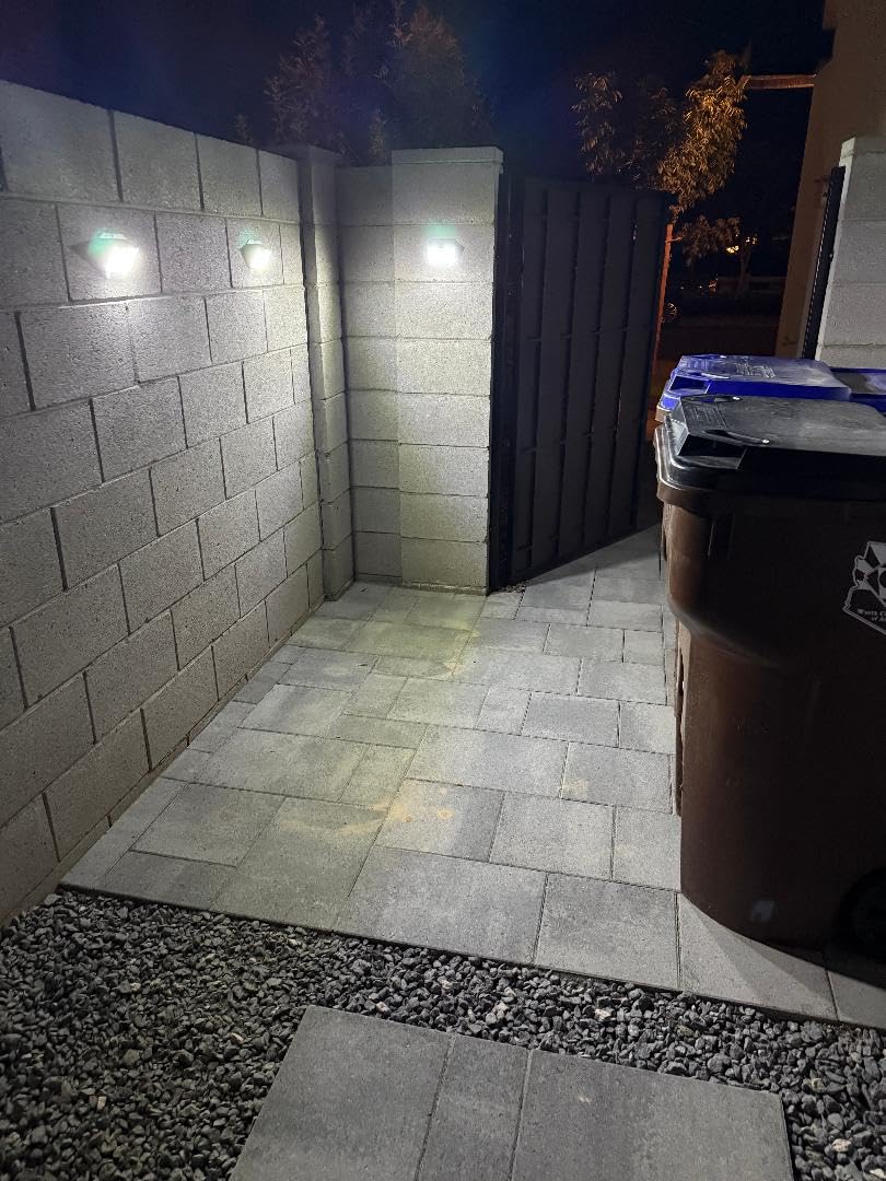 Solar Motion Lights Outdoor, Ultra Bright Solar Fence Lights with Motion Sensor, IP65 Waterproof Security Light 3 Modes, 270° Lighting Angle, Wall Lights for Deck Patio Fence Garage Door (6 Packs) customer photo 2