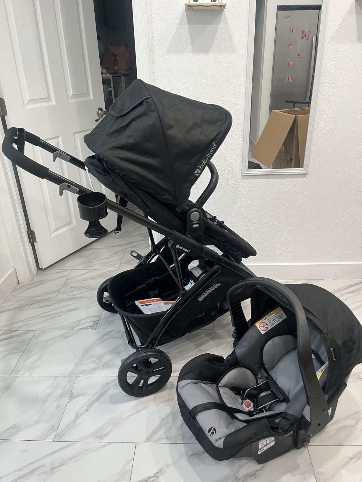 Baby Trend Passport Switch 6-in-1 Modular Stroller Travel System with EZ-Lift Plus Infant Car Seat, Dash Black customer photo 1
