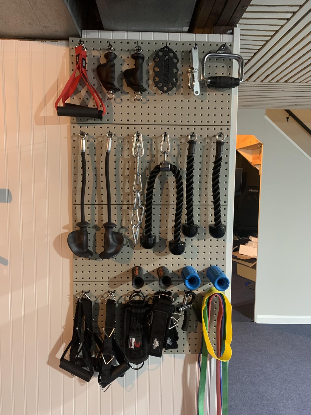 Ultrawall Metal Pegboard Wall Panels, Peg Boards for Garage Tool Storage | Heavy Duty Pegboard Tool Storage Kit for Home, Craft Room Black 4 Pcs customer photo 2