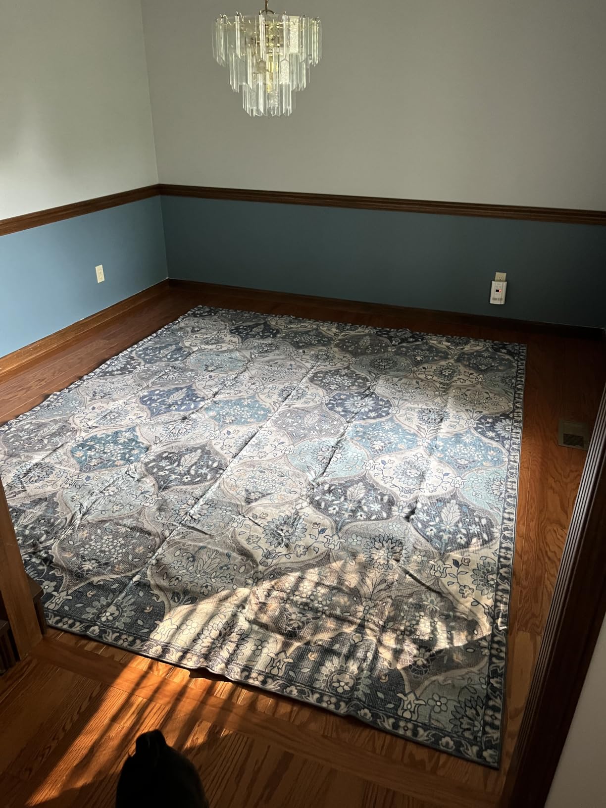 Lahome Moroccan 6x9 Rugs for Living Room, Soft Washable 6x9 Area Rug for Bedroom, Ultra-Thin Oriental Trellis Non Shedding Throw Large Carpet for Dining Room Office Elise, Cream/Multi customer photo 1